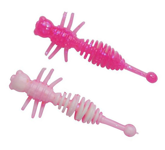 Powerbait Larvae 55mm Pink/White
