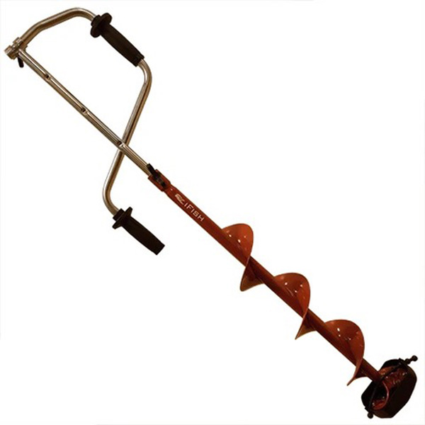 IFish Arctic Spiral X isborr, tvådelad isborr vikbart handtag, justerbar isborr vinterfiske, IFish isborr Arctic Spiral X