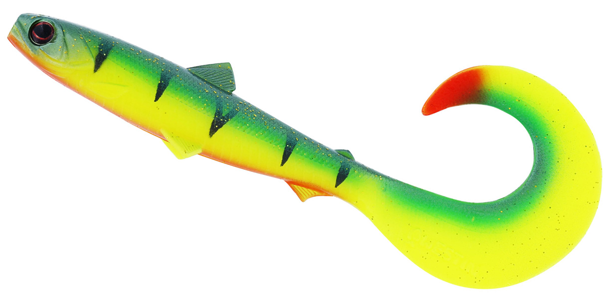 Westin BullTeez Curltail 10cm/6g Tiger Perch, {pageDocumentTitle}. Ett bra fiskeredskap levererad från våra butiker i Värmland.