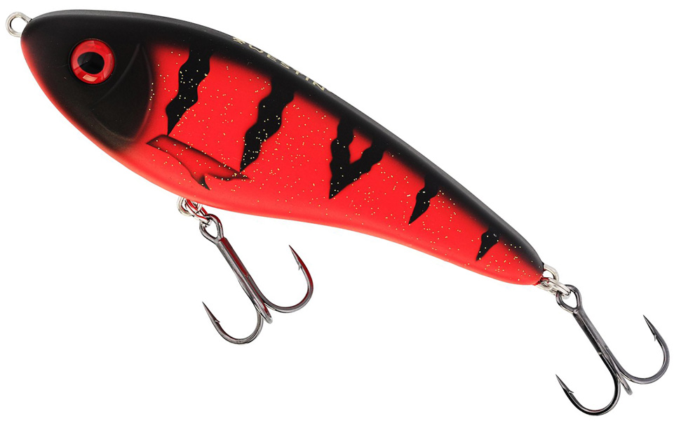 Westin Jerk Suspending 14cm 60g i färgen Fire jerkbait för gäddfiske