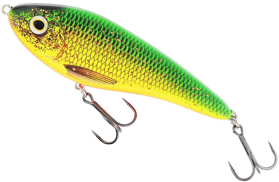 Westin Jerk Suspending 14cm 60g i färgen Firetiger rudd jerkbait för gäddfiske
