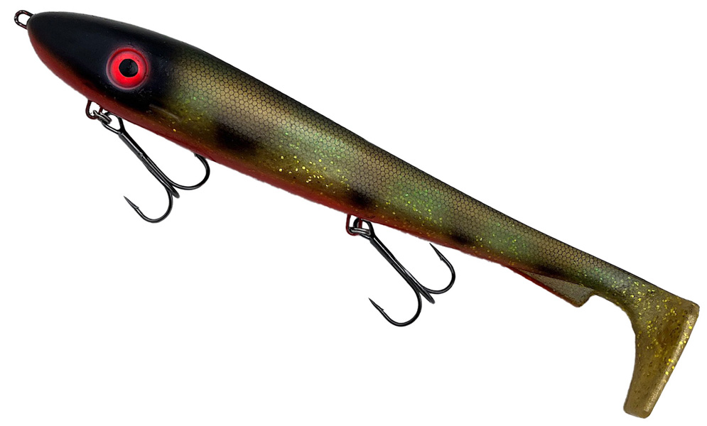 mcrubber xl rigged 30cm, mcrubber storgäddbete, mc rubber xl gädda, svartzonker mcrubber, mcrubber xl färdigriggad