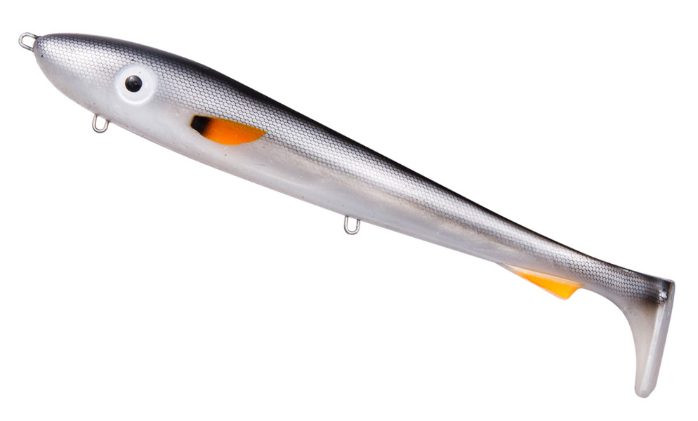 mcrubber xl rigged 30cm, mcrubber storgäddbete, mc rubber xl gädda, svartzonker mcrubber, mcrubber xl färdigriggad