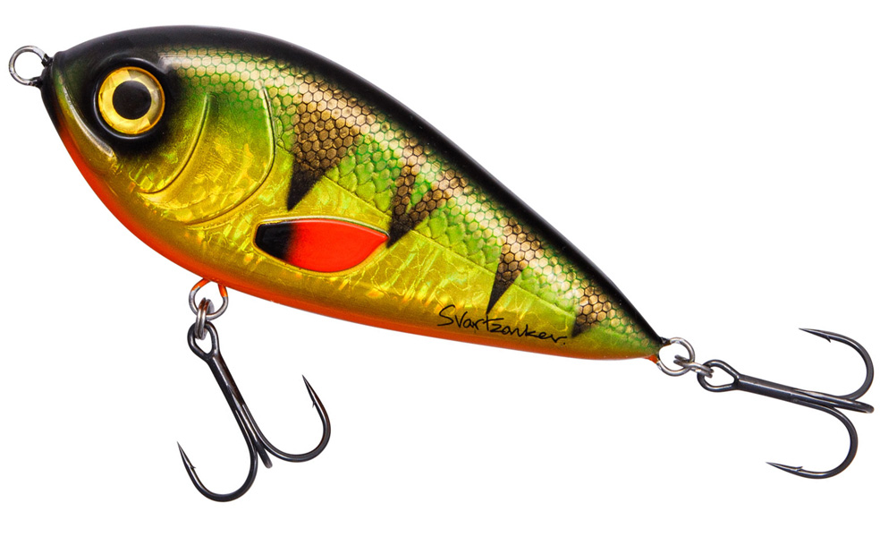 Squarepusher slider 12,5 cm jerkbait med rassel och bred sida-sida-gång