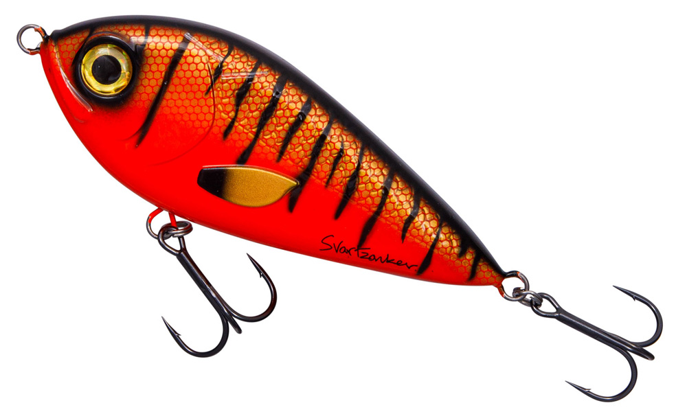 Squarepusher slider 12,5 cm jerkbait med rassel och bred sida-sida-gång