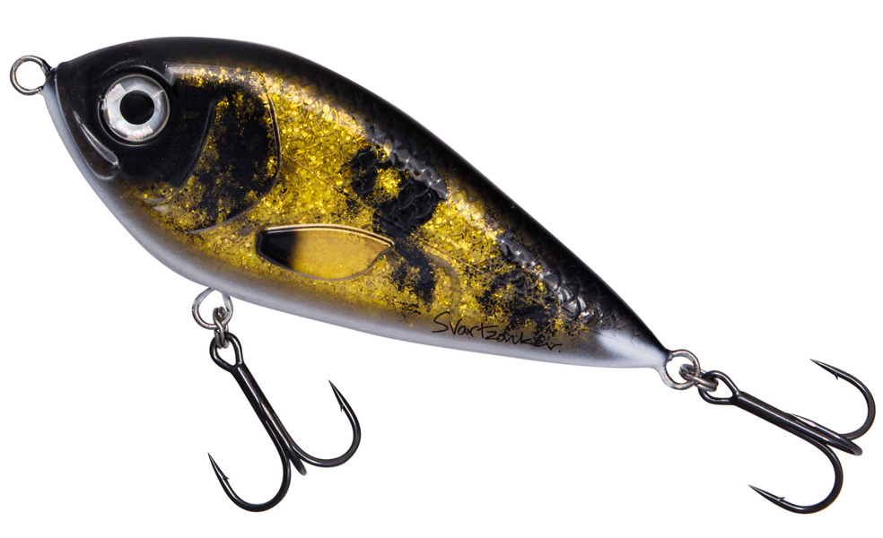 Squarepusher slider 12,5 cm jerkbait med rassel och bred sida-sida-gång