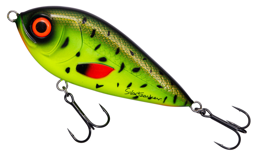 Squarepusher slider 12,5 cm jerkbait med rassel och bred sida-sida-gång