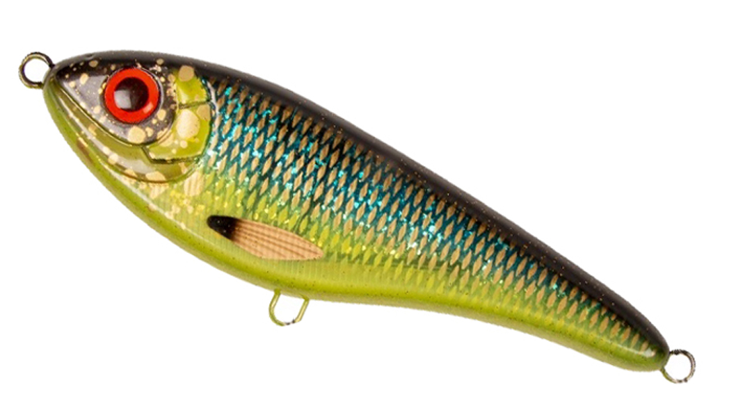 Buster Jerk II 12cm/37g Acid Roach, jerkbait, Strike Pro Buster Jerk II gäddbete, klassiskt jerkbait för gädda, sjunkande jerkbait Buster Jerk