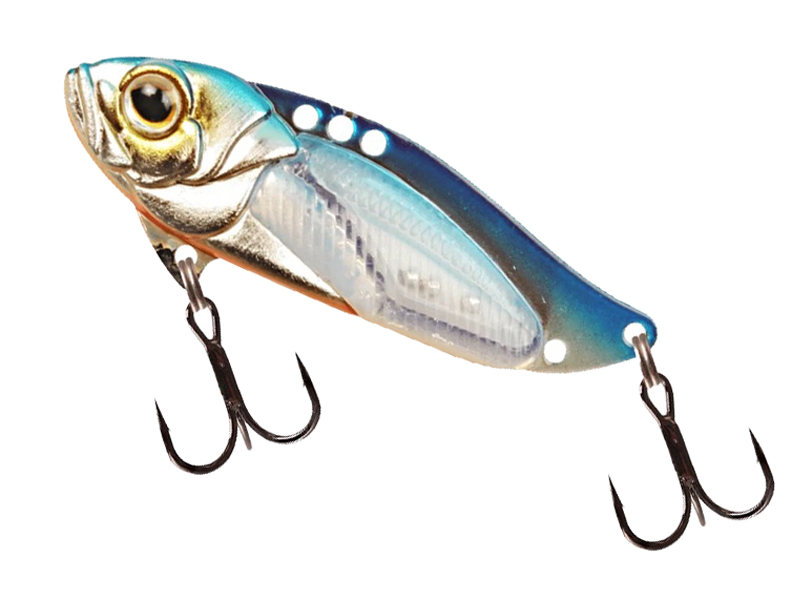 Astro Vibe UV 3,5cm/4,5g Blue Silver OB, vibrationsbete, astro vibe bladebait, vibrationsbete abborrfiske, bladebait med rassel