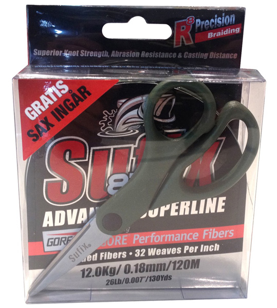 832 Braid 120M med sax 0,15mm Lime