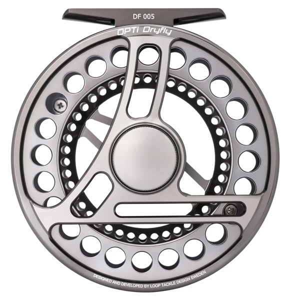 Loop Opti Reel Dryfly Left flugrulle #5 Mist Silver