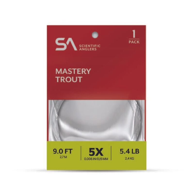 Mastery Trout Leader 9´ 0X (0,28mm) 1-p